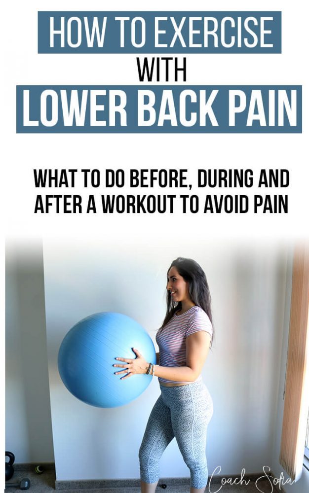 Here's How To Exercise With Lower Back Pain (video) Coach Sofia Fitness