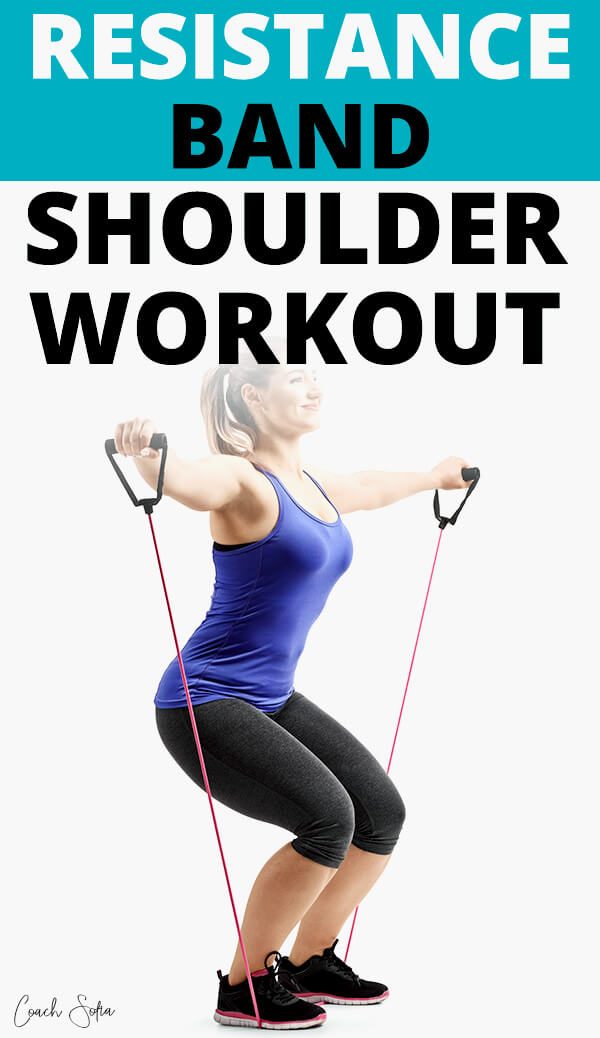 resistance band shoulder workout 7 exercises